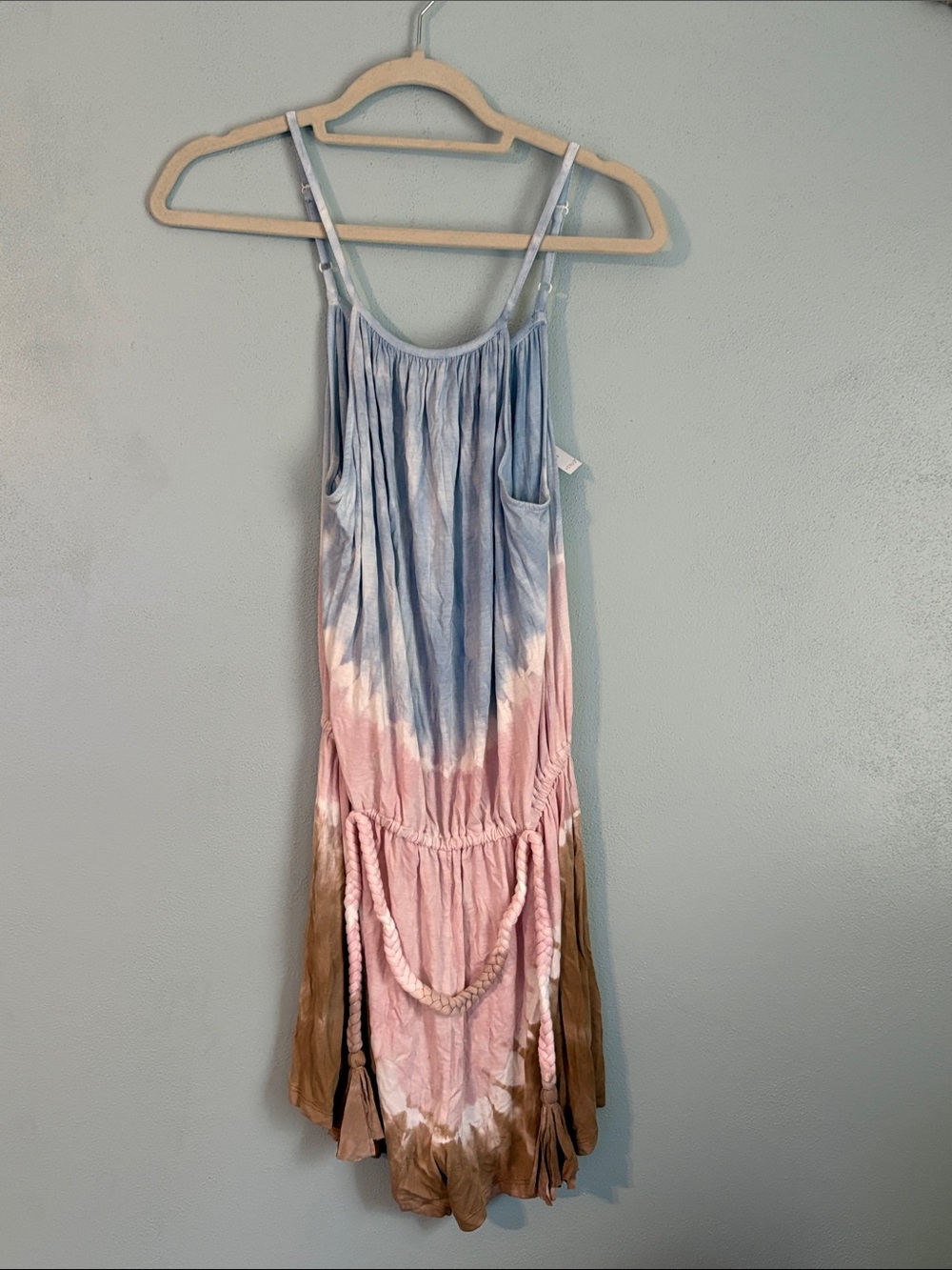VENUS womens Tie-Dye One-Piece romper in Blue, Pink & Brown